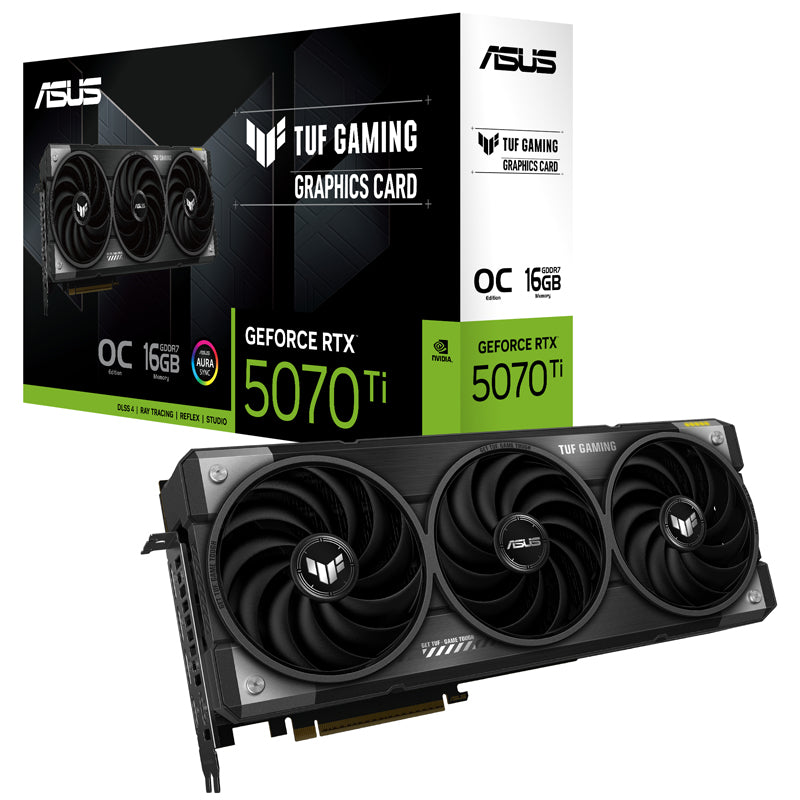 Asus TUF Gaming GeForce RTX 5070 Ti 16GB GDDR7 OC Edition Gaming Graphics Card Asus TUF Gaming GeForce RTX 5070 Ti 16GB GDDR7 OC Edition Gaming Graphics Card